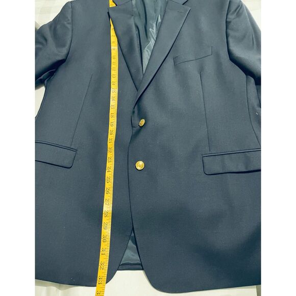 Lauren Ralph Lauren classic sport coat gold buttons navy Blue jacket  men's 48L - Picture 9 of 13